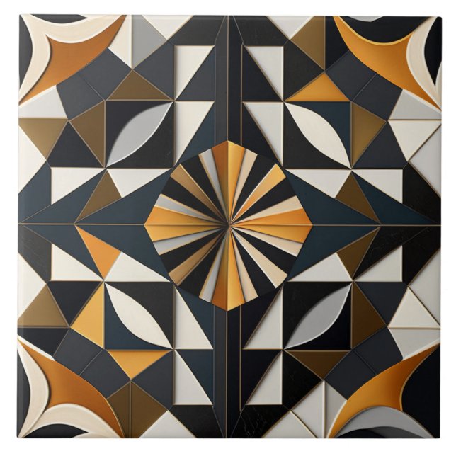 Tiles der Gemusterten Keramik Chic Geometric Fliese (Vorderseite)