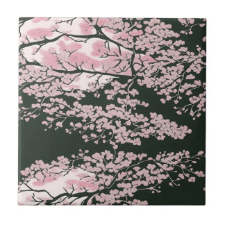 Tiles inspired by Japanese cherry blossoms Fliese
