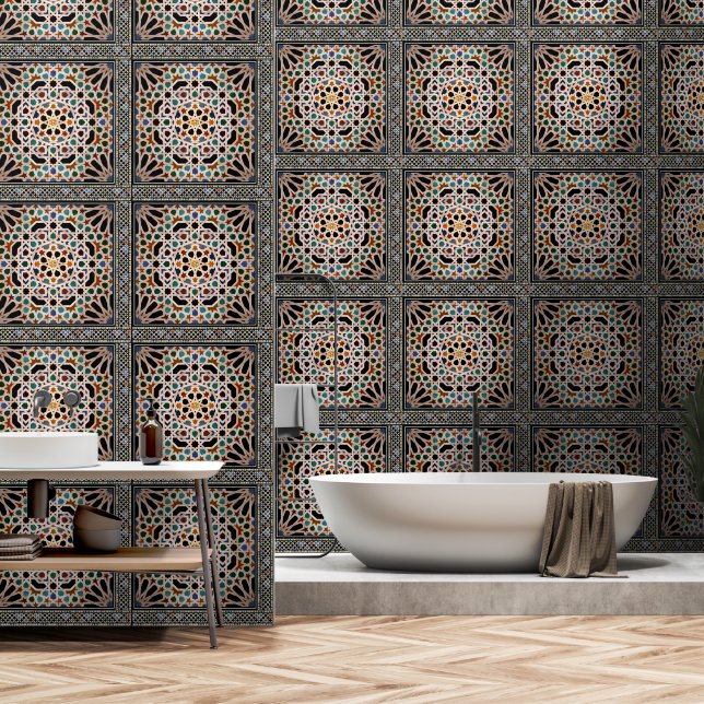 Tiles of the Alhambra Tapete (Badezimmer)