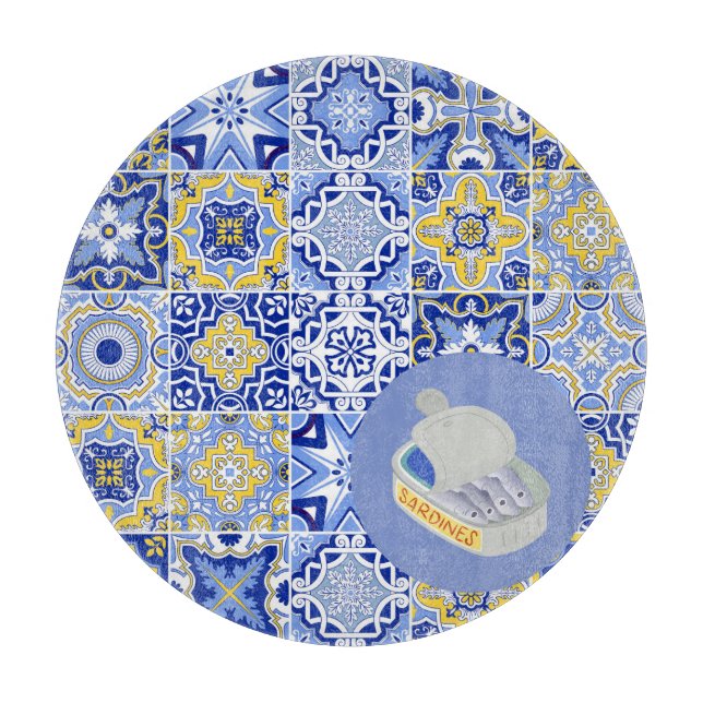 Tiles portugiesischer Stil Schneidebrett (Vorderseite)