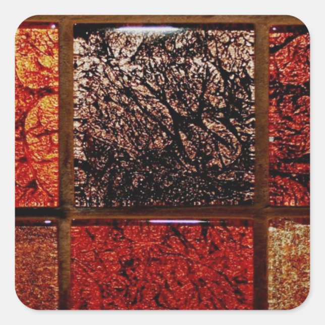 Tiles Quadratischer Aufkleber (Vorderseite)