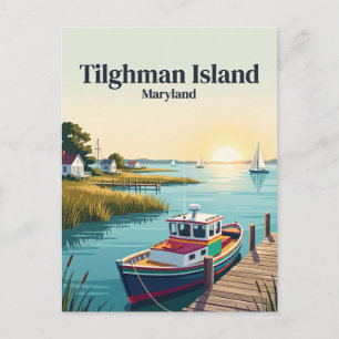 Tilghman Island Maryland Postkarte