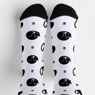Tiling Cats Pattern Crew Socks – Adorable cats Socken