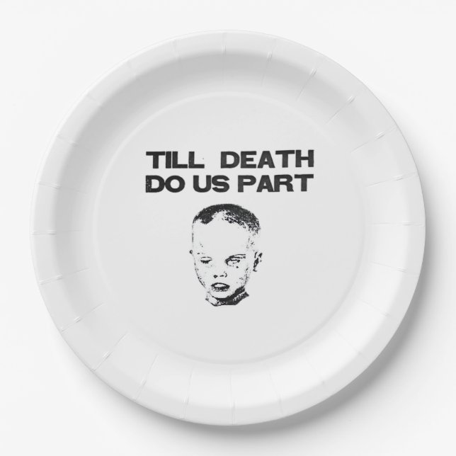 Till Death Do Us Part Faultier Klassisches Design Pappteller (Vorderseite)