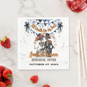 Till Death Do Us Part Halloween Hochzeits Willkomm Serviette