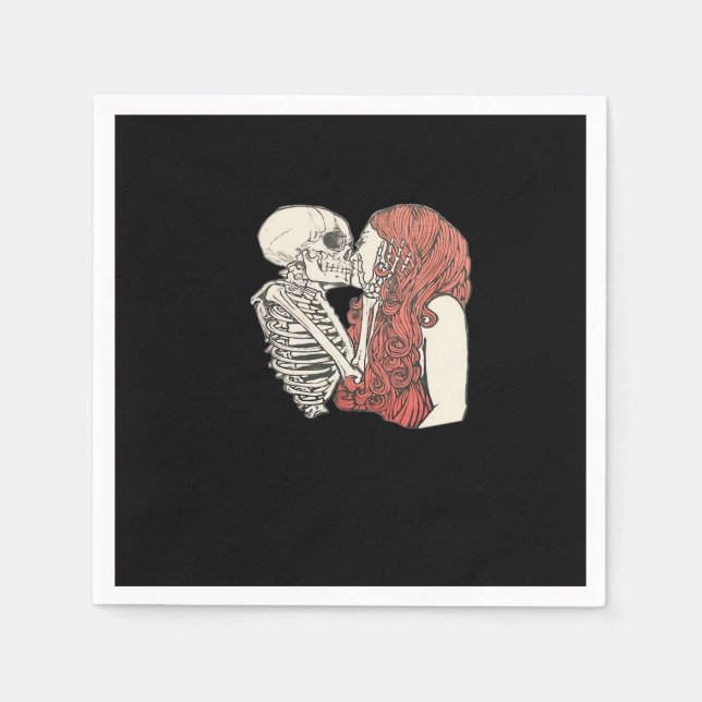 Till Death Do us Part Skeleton Art Classic Serviette (Vorderseite)