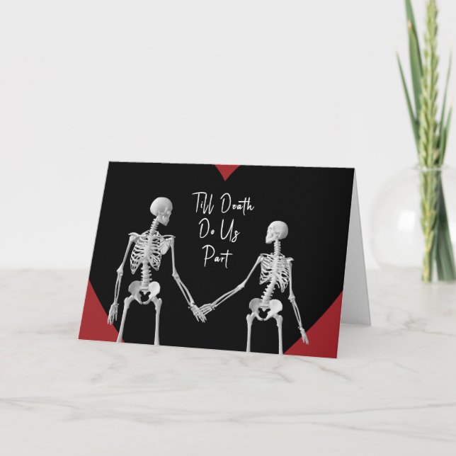 Till Death Do Us Part Valentine's Day Card opt1 Dankeskarte (Vorderseite)