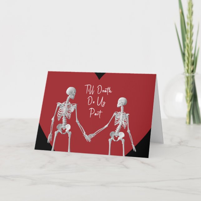 Till Death Do Us Part Valentine's Day Card opt2 Dankeskarte (Vorderseite)