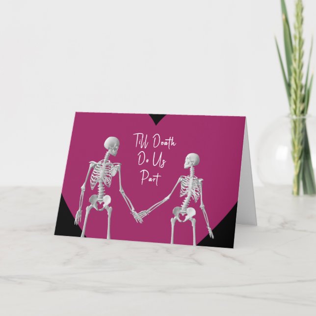 Till Death Do Us Part Valentine's Day Card opt3 Dankeskarte (Vorderseite)