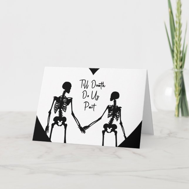 Till Death Do Us Part Valentine's Day Card opt5 Dankeskarte (Vorderseite)