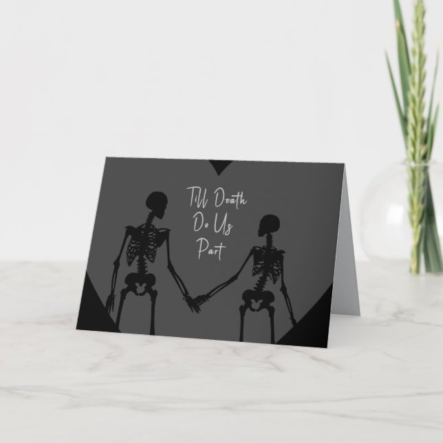 Till Death Do Us Part Valentine's Day Card opt7 Dankeskarte (Vorderseite)