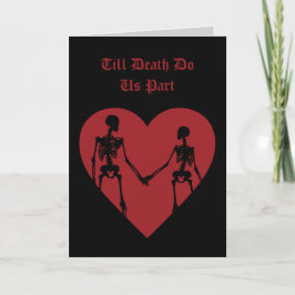 Till Death Do Us Part Valentine's Day Card Red Dankeskarte