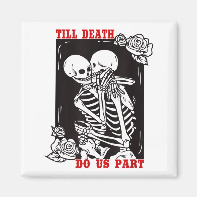 Till Death Do Us Part Wedding Skeleton Couple Vale Magnet (Vorne)