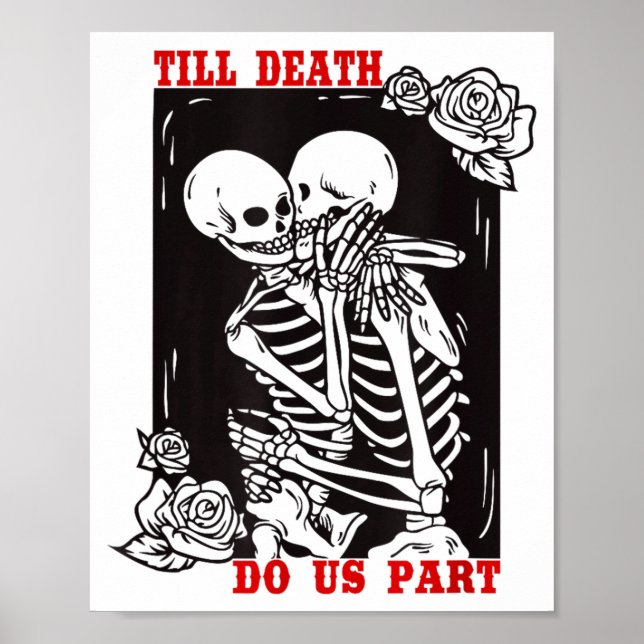 Till Death Do Us Part Wedding Skeleton Couple Vale Poster (Vorne)