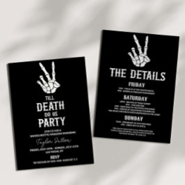 Till Death Do Us Party Bachelorette Weekend Party Einladung