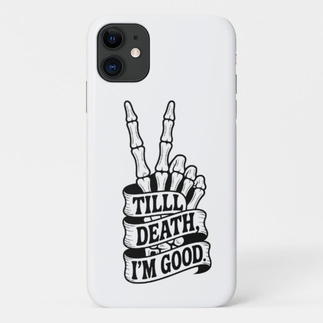 Till Death Peace Hand Skeleton  Case-Mate iPhone Hülle (Rückseite)