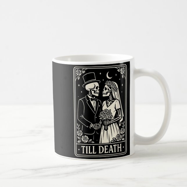 Till Death Skeleton Love Couples Gothic Wedding Br Kaffeetasse (Rechts)