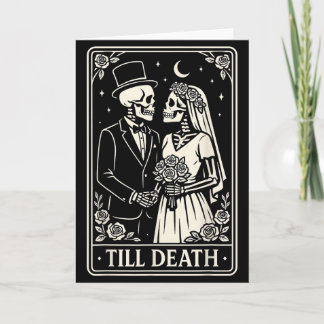 Till Death Skeleton Love Couples Gothic Wedding Br Karte