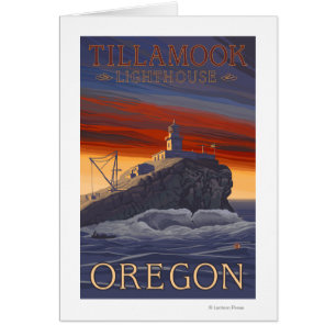 Tillamook Lighthouse Vintage Travel Poster