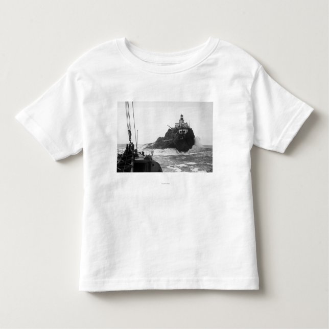 Tillamook, Oregon-Leuchtturm vom Schiff Photograp Kleinkind T-shirt (Vorderseite)