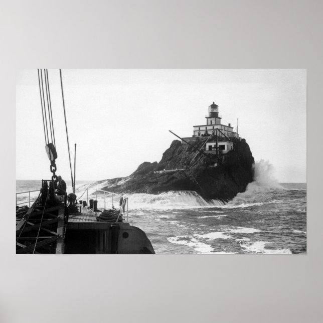 Tillamook, Oregon Lighthouse von Ship Fotograp Poster (Vorne)
