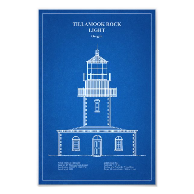 Tillamook Rock Lighthouse - Oregon - AD Fotodruck (Vorne)