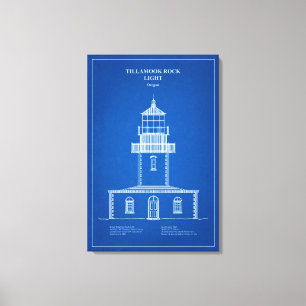 Tillamook Rock Lighthouse - Oregon - AD Leinwanddruck