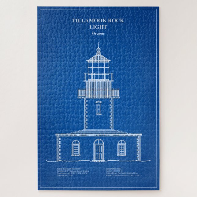 Tillamook Rock Lighthouse - Oregon - AD Puzzle (Vertikal)