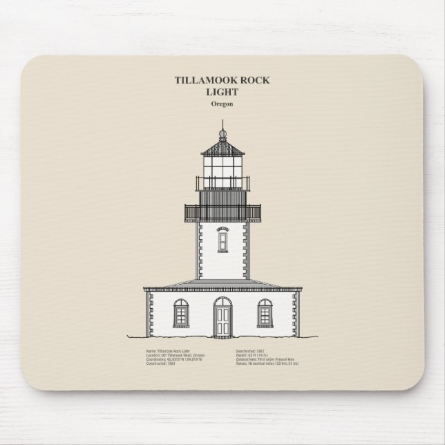 Tillamook Rock Lighthouse - Oregon - SBD Mousepad (Vorne)