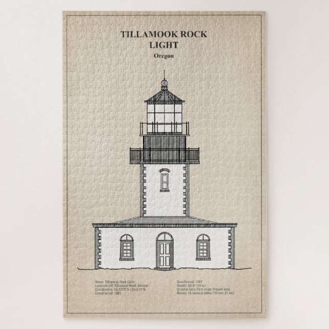 Tillamook Rock Lighthouse - Oregon - SBD Puzzle (Vertikal)
