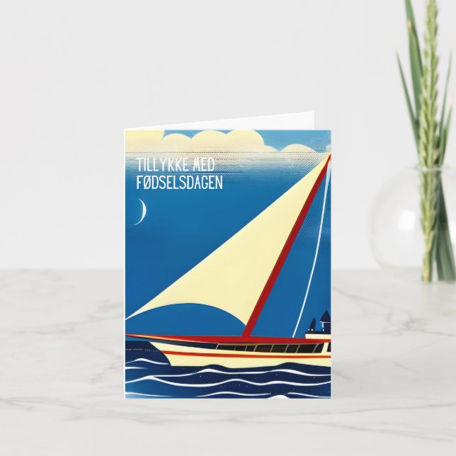 Tillykke med fødselsdagen, dänischer Geburtstag Karte (Vorderseite)