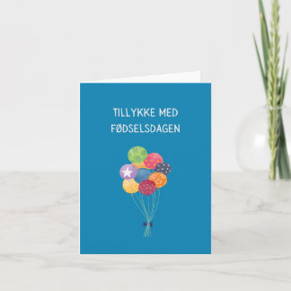 Tillykke med fødselsdagen, dänischer Geburtstag Karte