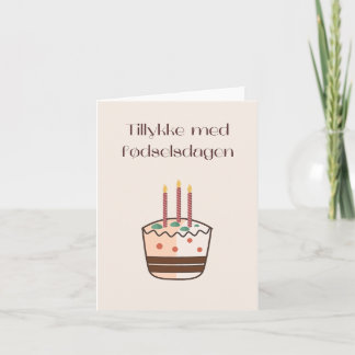 Tillykke med fødselsdagen, dänischer Geburtstag Karte