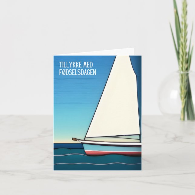 Tillykke med fødselsdagen, dänischer Geburtstag Karte (Vorderseite)