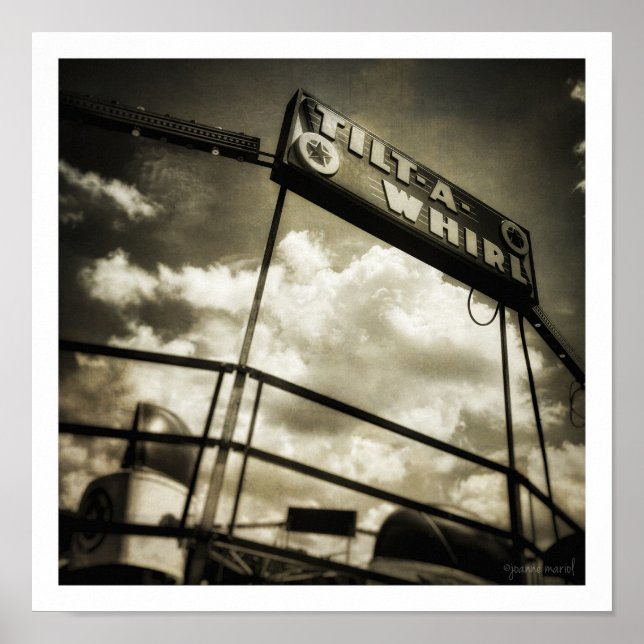 Tilt-a-Whirl Square Poster (Vorne)