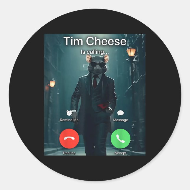 Tim Cheese Meme Runder Aufkleber (Vorderseite)