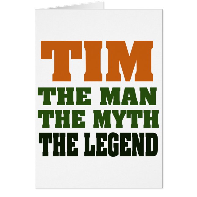 TIM - der Mann, der Mythos, die Legende (Vorne)