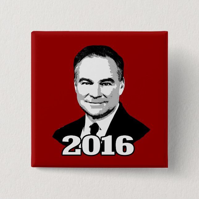 Tim Kaine 2016 Button (Vorderseite)