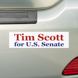 Tim Scott for Senate with red blue text Autoaufkleber