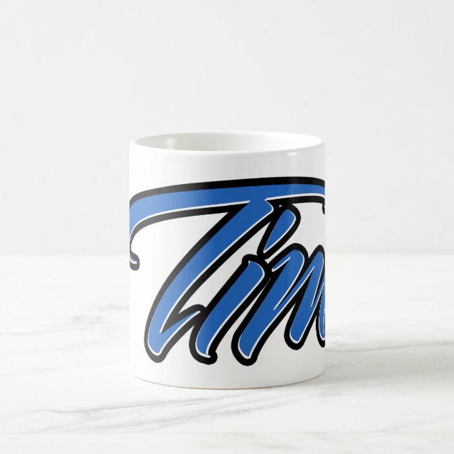 Tim Vorname Name blue Tasse Kaffeetasse (Mittel)