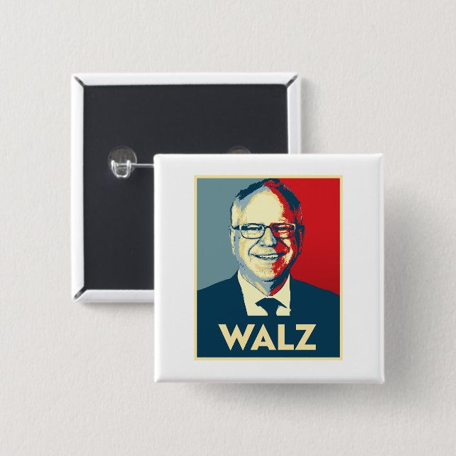 Tim Walz Button (Vorne & Hinten)
