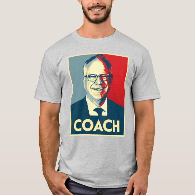 Tim Walz COACH T-Shirt (Vorderseite)