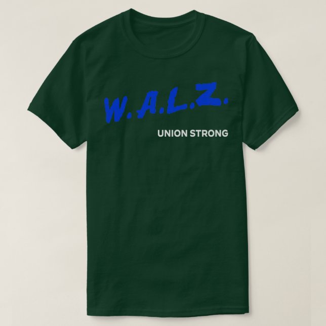 Tim Walz DARE Kamala Gewerkschaft Strong HARRISWAL T-Shirt (Design vorne)