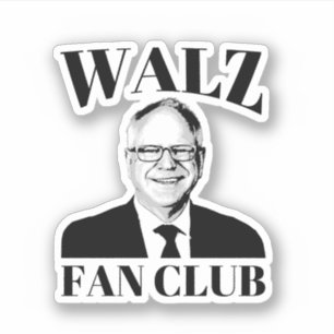 Tim Walz Fan Club Aufkleber
