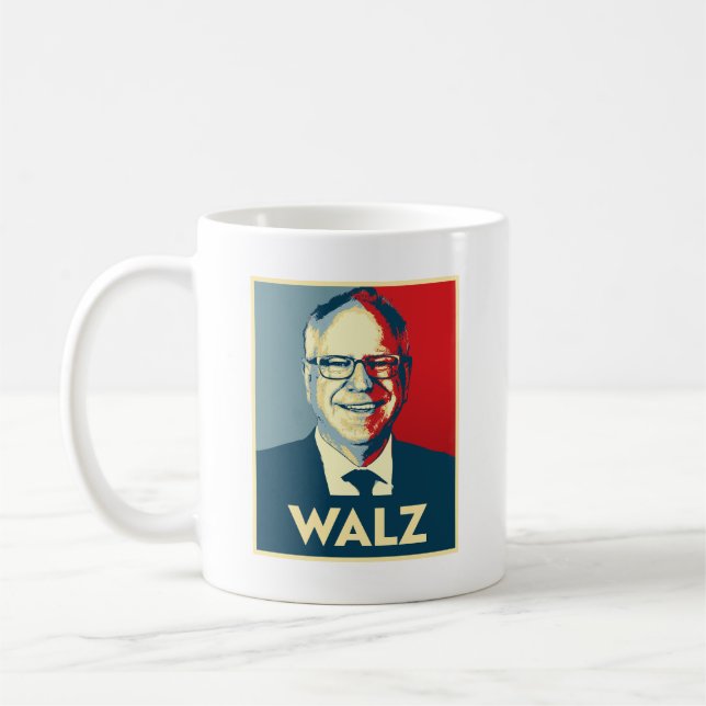 Tim Walz Fan Club Kaffeetasse (Links)