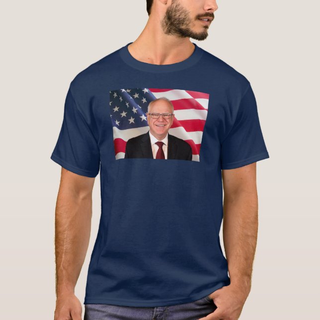 Tim Walz für Amerika T-Shirt (Vorderseite)