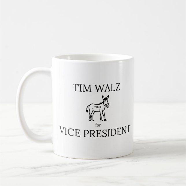 Tim Walz für Vice President Standard Tasse (Links)