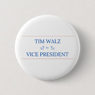 Tim Walz für Vizepräsident Button