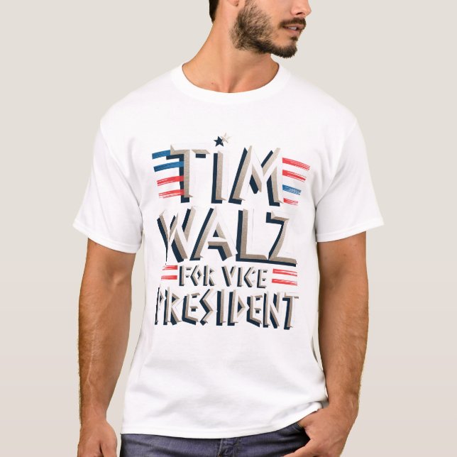 TIM WALZ FÜR VP T - Shirt der Männer (Vorderseite)