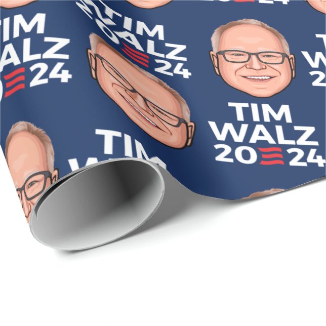 Tim Walz Geschenkpapier (Rolleneckpunkt)